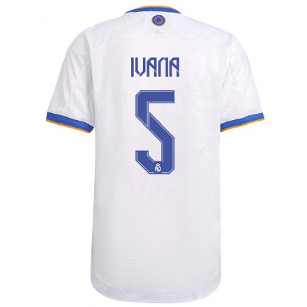 Kinder Fußball Ivana Andres #5 Weiß Heimtrikot Trikot 2021/22 T-Shirt