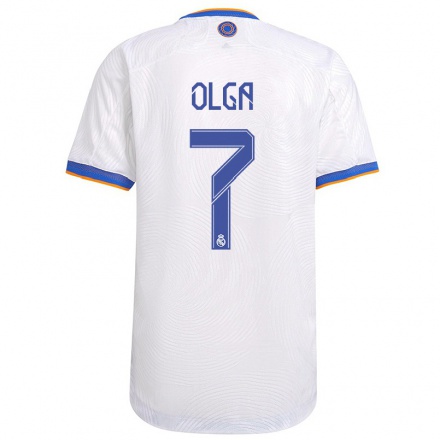 Kinder Fußball Olga Carmona #7 Weiß Heimtrikot Trikot 2021/22 T-Shirt