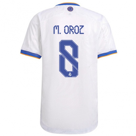 Kinder Fußball Maite Oroz #8 Weiß Heimtrikot Trikot 2021/22 T-Shirt