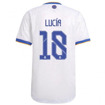Kinder Fußball Lucia Rodriguez #18 Weiß Heimtrikot Trikot 2021/22 T-Shirt