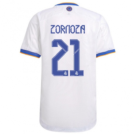 Kinder Fußball Claudia Zornoza #21 Weiß Heimtrikot Trikot 2021/22 T-Shirt