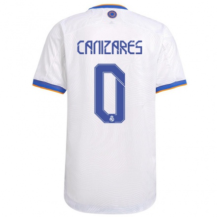 Kinder Fußball Lucas Canizares #0 Weiß Heimtrikot Trikot 2021/22 T-Shirt