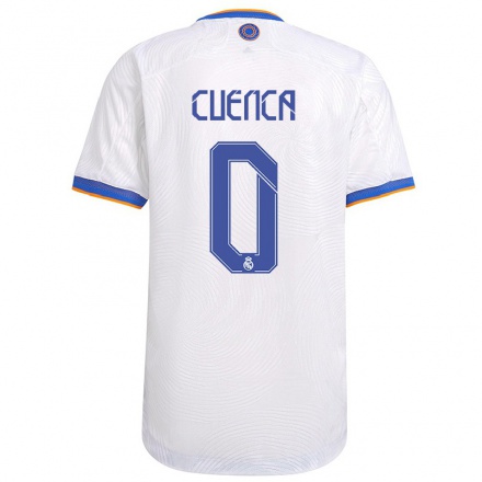 Kinder Fußball David Cuenca #0 Weiß Heimtrikot Trikot 2021/22 T-Shirt
