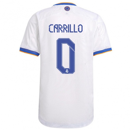 Kinder Fußball Alvaro Carrillo #0 Weiß Heimtrikot Trikot 2021/22 T-shirt
