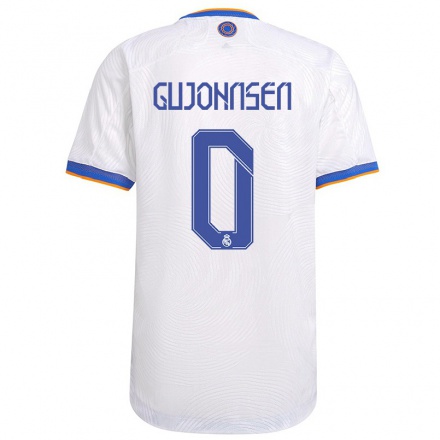 Kinder Fußball Andri Gujohnsen #0 Weiß Heimtrikot Trikot 2021/22 T-Shirt