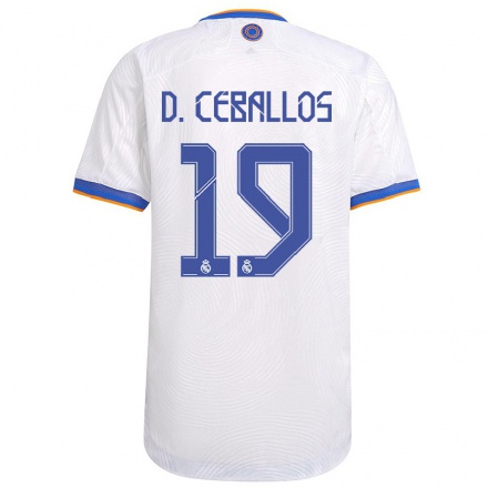 Kinder Fußball Dani Ceballos #19 Weiß Heimtrikot Trikot 2021/22 T-Shirt