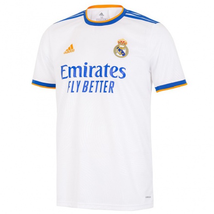 Kinder Fußball Fede Valverde #15 Weiß Heimtrikot Trikot 2021/22 T-shirt