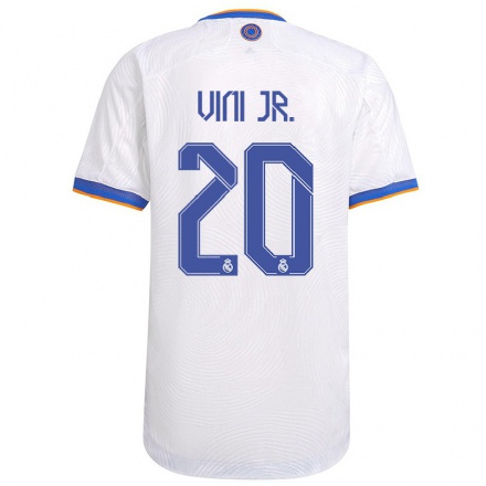 Kinder Fußball Vinicius Junior #20 Weiß Heimtrikot Trikot 2021/22 T-Shirt