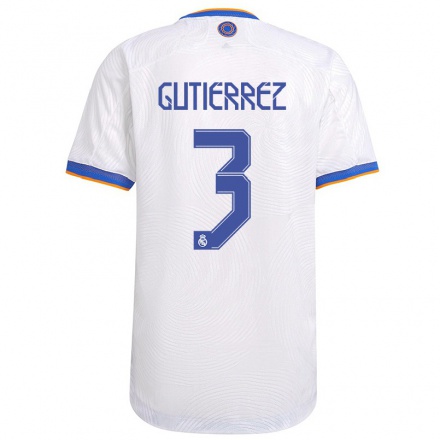 Kinder Fußball Miguel Gutierrez #3 Weiß Heimtrikot Trikot 2021/22 T-Shirt
