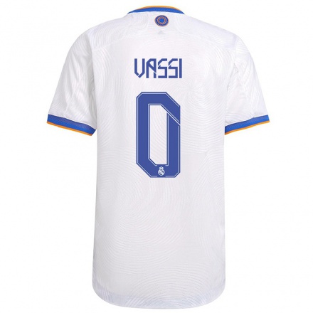 Kinder Fußball Vassi #0 Weiß Heimtrikot Trikot 2021/22 T-Shirt