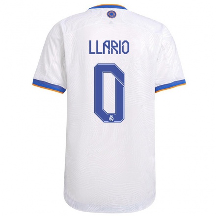Kinder Fußball Carles Llario #0 Weiß Heimtrikot Trikot 2021/22 T-Shirt