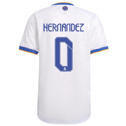 Kinder Fußball Juanma Hernandez #0 Weiß Heimtrikot Trikot 2021/22 T-Shirt
