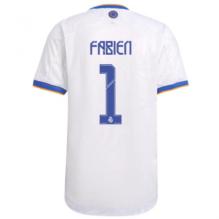 Kinder Fußball Causeur Fabien #1 Weiß Heimtrikot Trikot 2021/22 T-Shirt