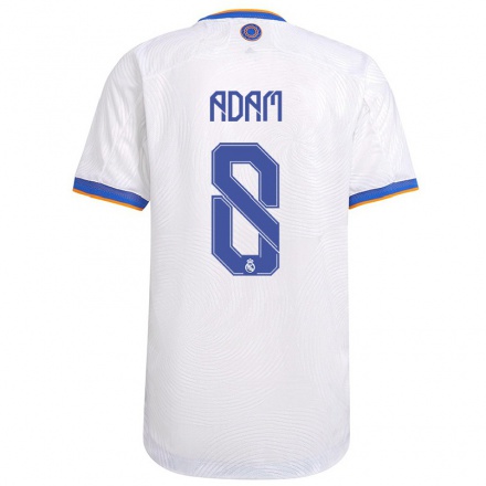 Kinder Fußball Hanga Adam #8 Weiß Heimtrikot Trikot 2021/22 T-Shirt