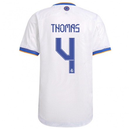 Kinder Fußball Heurtel Thomas #4 Weiß Heimtrikot Trikot 2021/22 T-Shirt