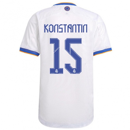 Kinder Fußball Kostadinov Konstantin #15 Weiß Heimtrikot Trikot 2021/22 T-Shirt