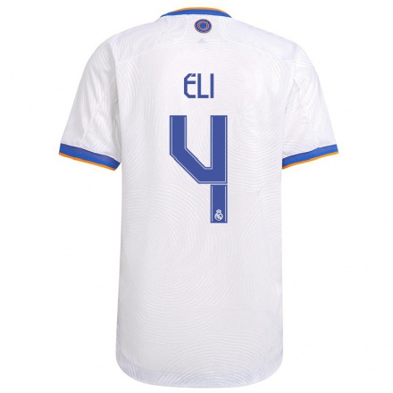 Kinder Fußball Ndiaye Eli #4 Weiß Heimtrikot Trikot 2021/22 T-Shirt