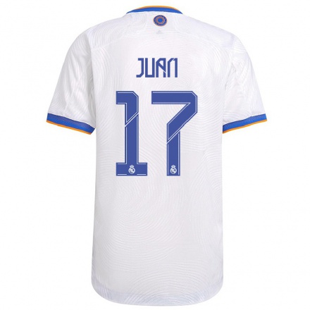 Kinder Fußball Nunez Juan #17 Weiß Heimtrikot Trikot 2021/22 T-Shirt