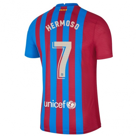 Kinder Fußball Jennifer Hermoso #7 Kastanienbraun Heimtrikot Trikot 2021/22 T-Shirt