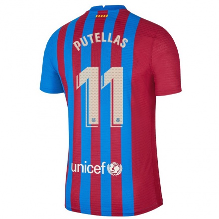 Kinder Fußball Alexia Putellas #11 Kastanienbraun Heimtrikot Trikot 2021/22 T-Shirt