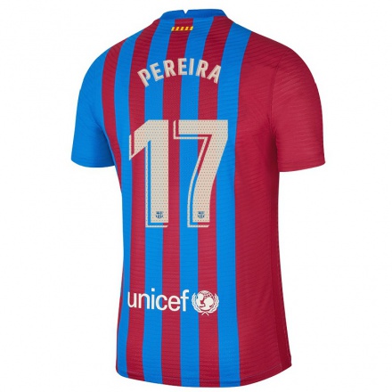 Kinder Fußball Andrea Pereira #17 Kastanienbraun Heimtrikot Trikot 2021/22 T-Shirt
