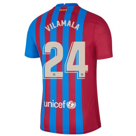 Kinder Fußball Bruna Vilamala #24 Kastanienbraun Heimtrikot Trikot 2021/22 T-Shirt