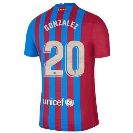 Kinder Fußball Nico Gonzalez #20 Kastanienbraun Heimtrikot Trikot 2021/22 T-Shirt