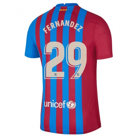 Kinder Fußball Gerard Fernandez #29 Kastanienbraun Heimtrikot Trikot 2021/22 T-Shirt