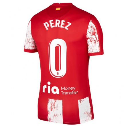 Kinder Fußball Nehuen Perez #0 Rot-weiss Heimtrikot Trikot 2021/22 T-shirt