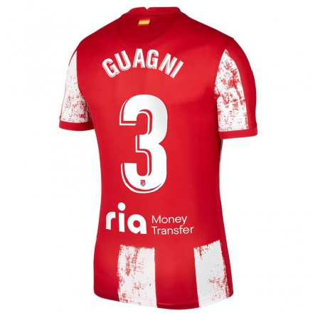 Kinder Fußball Alia Guagni #3 Rot-Weiss Heimtrikot Trikot 2021/22 T-Shirt