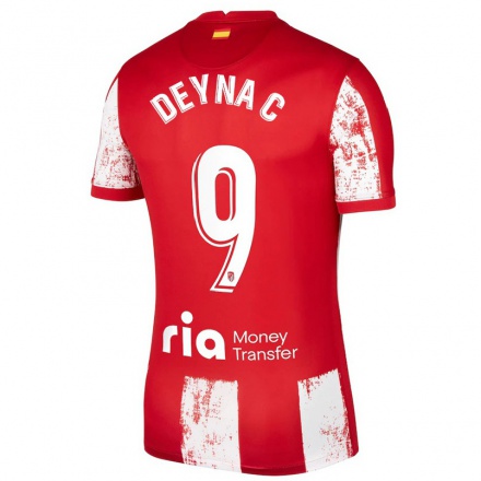 Kinder Fußball Deyna Castellanos #9 Rot-weiss Heimtrikot Trikot 2021/22 T-shirt