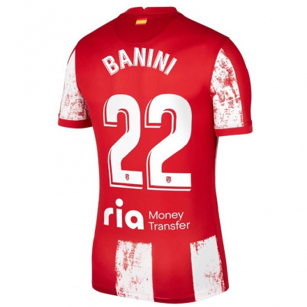 Kinder Fußball Estefania Banini #22 Rot-weiss Heimtrikot Trikot 2021/22 T-shirt