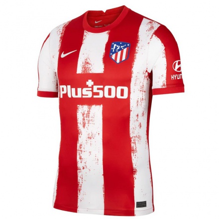 Kinder Fußball Alvaro Garcia #4 Rot-weiss Heimtrikot Trikot 2021/22 T-shirt