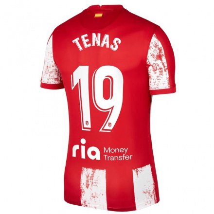 Kinder Fußball Marc Tenas #19 Rot-Weiss Heimtrikot Trikot 2021/22 T-Shirt