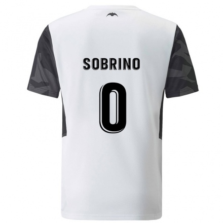 Kinder Fußball Ruben Sobrino #0 Weiß Heimtrikot Trikot 2021/22 T-Shirt
