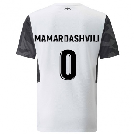 Kinder Fußball Giorgi Mamardashvili #0 Weiß Heimtrikot Trikot 2021/22 T-Shirt