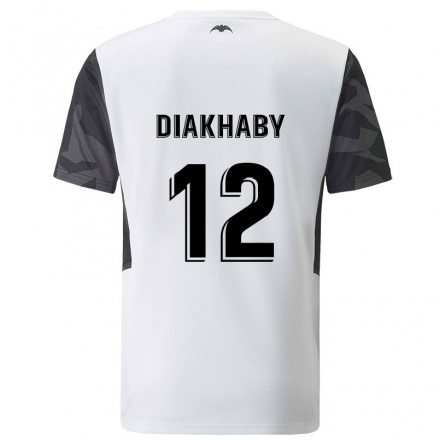 Kinder Fußball Mouctar Diakhaby #12 Weiß Heimtrikot Trikot 2021/22 T-Shirt
