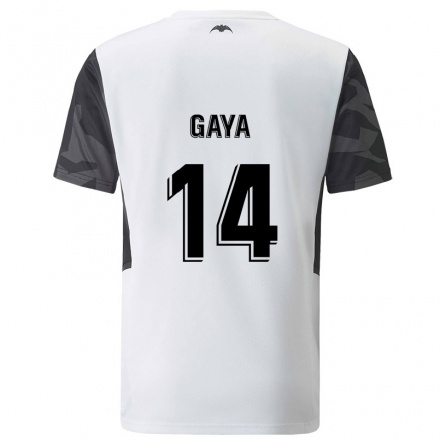 Kinder Fußball Jose Gaya #14 Weiß Heimtrikot Trikot 2021/22 T-Shirt