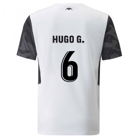 Kinder Fußball Hugo Guillamon #6 Weiß Heimtrikot Trikot 2021/22 T-Shirt