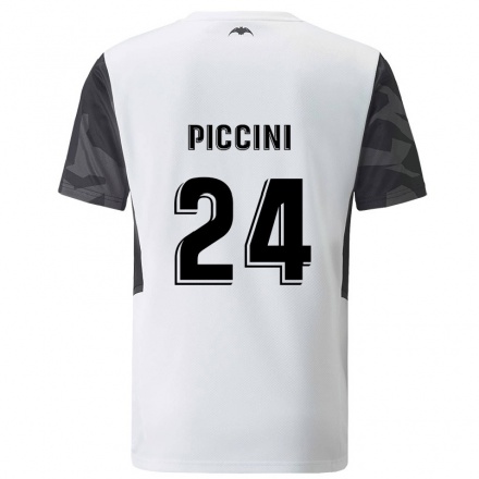 Kinder Fußball Cristiano Piccini #24 Weiß Heimtrikot Trikot 2021/22 T-Shirt