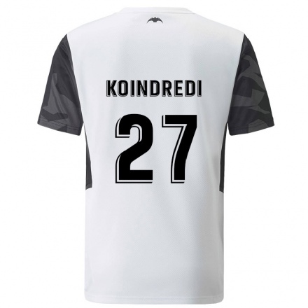 Kinder Fußball Koba Koindredi #27 Weiß Heimtrikot Trikot 2021/22 T-Shirt