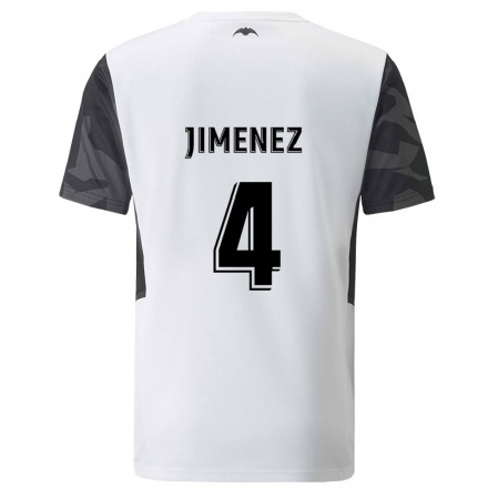 Kinder Fußball Maria Jimenez #4 Weiß Heimtrikot Trikot 2021/22 T-Shirt