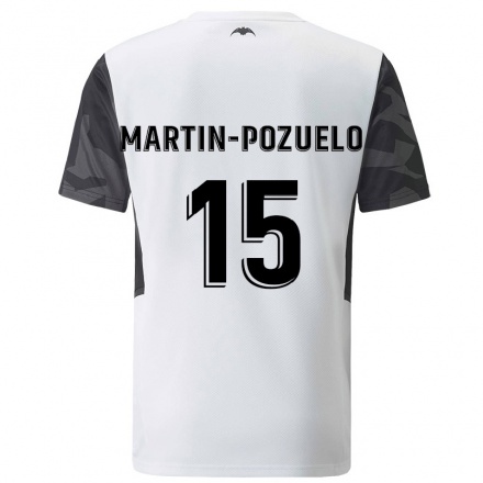 Kinder Fußball Esther Martin-Pozuelo #15 Weiß Heimtrikot Trikot 2021/22 T-Shirt