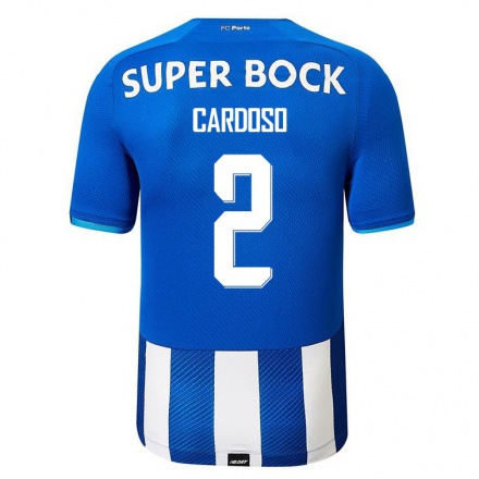 Kinder Fußball Fabio Cardoso #2 Königsblau Heimtrikot Trikot 2021/22 T-Shirt