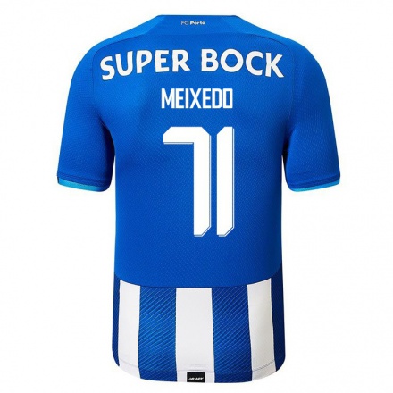 Kinder Fußball Francisco Meixedo #71 Königsblau Heimtrikot Trikot 2021/22 T-Shirt