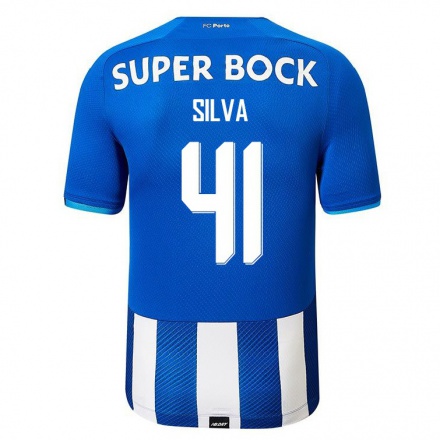 Kinder Fußball Ricardo Silva #41 Königsblau Heimtrikot Trikot 2021/22 T-shirt