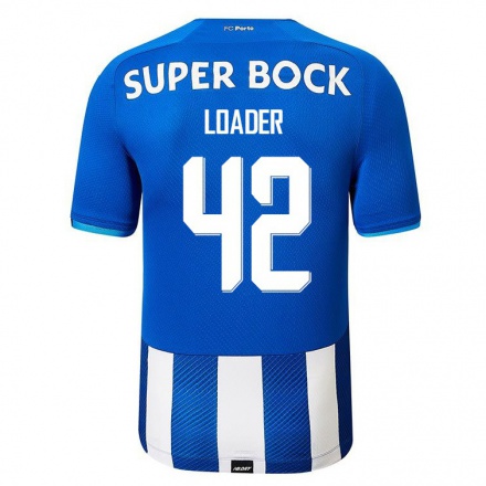 Kinder Fußball Danny Loader #42 Königsblau Heimtrikot Trikot 2021/22 T-Shirt