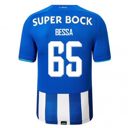 Kinder Fußball Diogo Bessa #65 Königsblau Heimtrikot Trikot 2021/22 T-Shirt