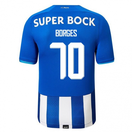 Kinder Fußball Goncalo Borges #70 Königsblau Heimtrikot Trikot 2021/22 T-shirt