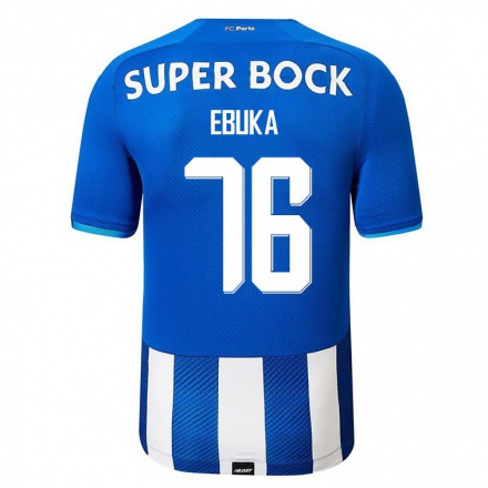 Kinder Fußball Alphonsus Ebuka #76 Königsblau Heimtrikot Trikot 2021/22 T-Shirt